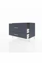 Commode Hyperion 2 tiroirs Anthracite-Anthracite