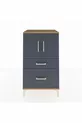 Commode Hyperion à 2 étagères, 2 tiroirs, 2 portes, Pins-Anthracite