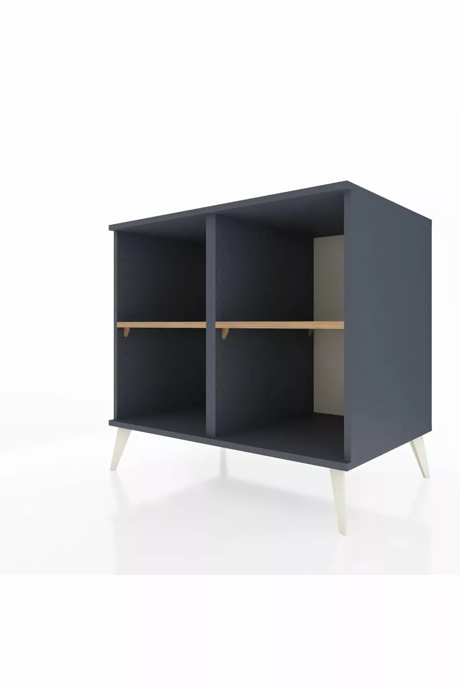 Cassettiera Kronos 2 Ripiani Antracite-Antracite/Pino