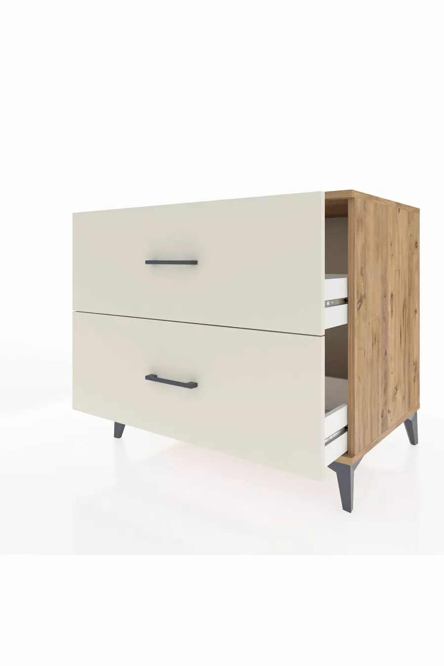 Kronos Dresser 2-Drawer Pine-Onyx