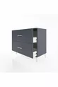 Commode Hyperion 2 tiroirs Anthracite-Anthracite
