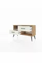 Commode Arges à une étagère et 2 tiroirs en pin-pierre d'onyx