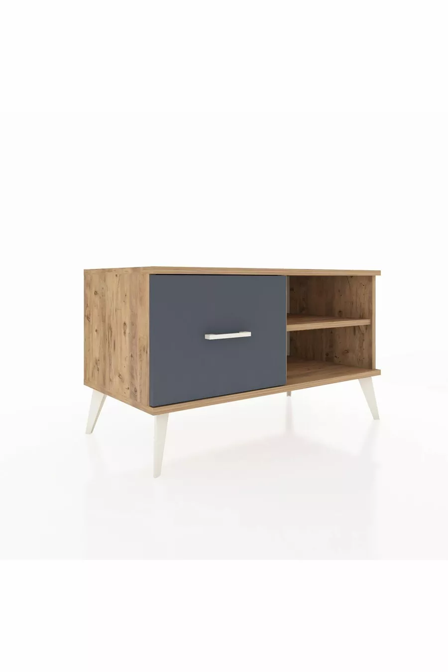 Hyperion Dresser Single Shelf Single Drawer Pine-Pine/Anthracite