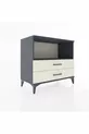 Hyperion Dresser Single Shelf 2 Drawers Anthracite-Agate