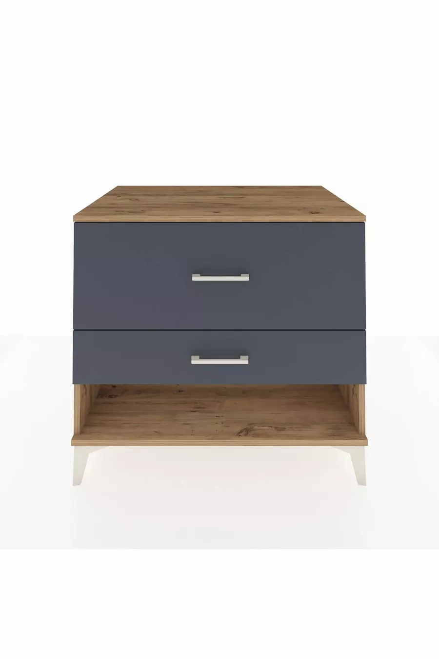 Commode Kronos à 2 tiroirs Pin-Anthracite