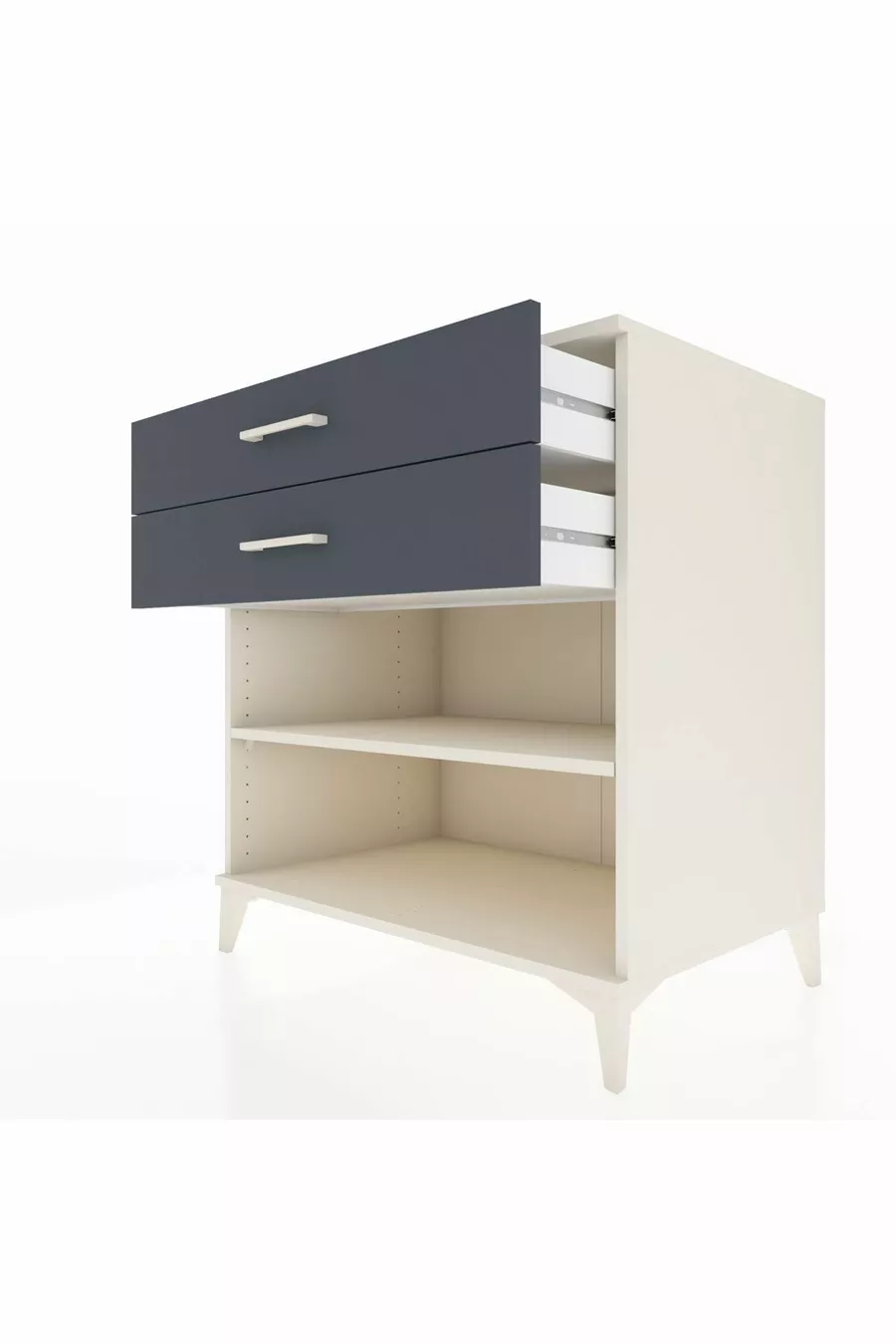 Kronos Dressoir Enkel Plank 2 Laden Agaatgrijs-Antraciet