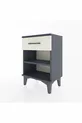 Arges Commode Single Shelf Single Drawer Anthracite-Sandstone