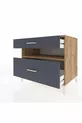 Kronos Dresser Single Shelf 2 Drawers Pine-Anthracite
