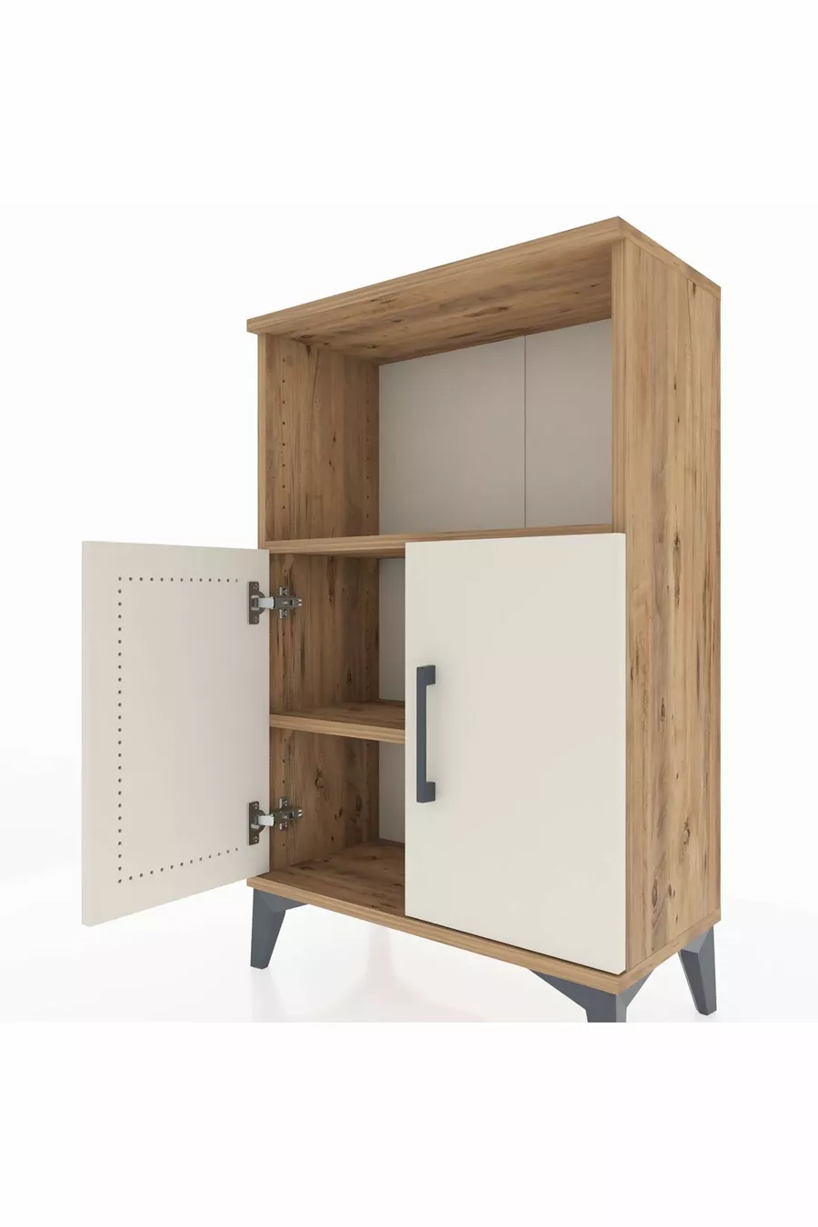 Arges Cabinet 2-Shelf 2-Door Pine-Marble