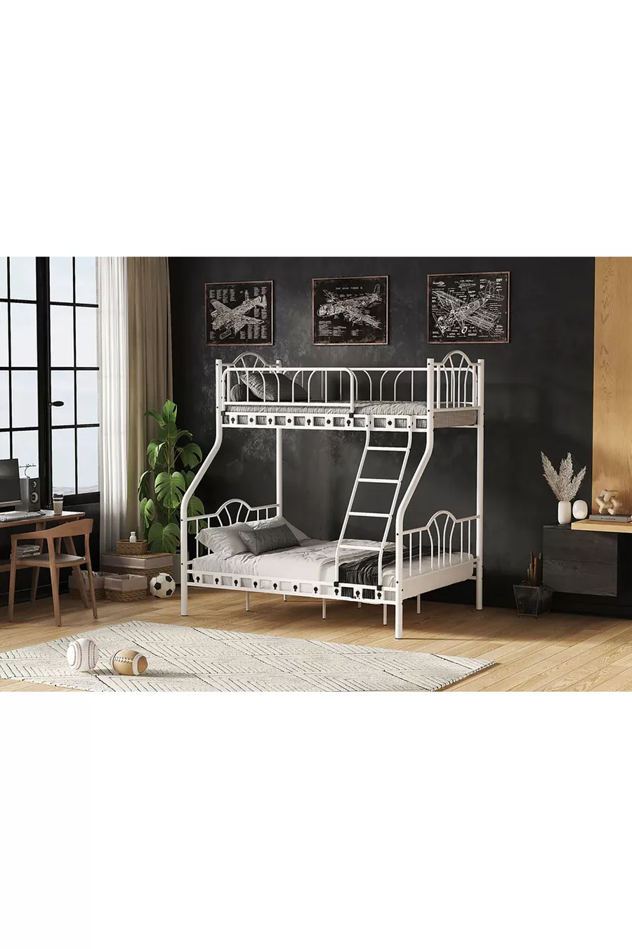 DZGN HOME VOLGA 3 KİŞİLİK EBEVEYN 3'LÜ METAL RANZA -  & 