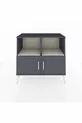 Hyperion Dresser 2-Shelf 2-Door Anthracite-Anthracite/Marble