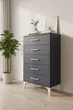 Commode Silva 5 tiroirs Anthracite | Élégante et Fonctionnelle