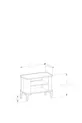 Table de chevet LİSA avec étagères - Commode - Table d'appoint - Organisateur