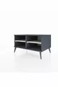 Commode Kronos 2 étagères Anthracite-Anthracite/Pierre de lune