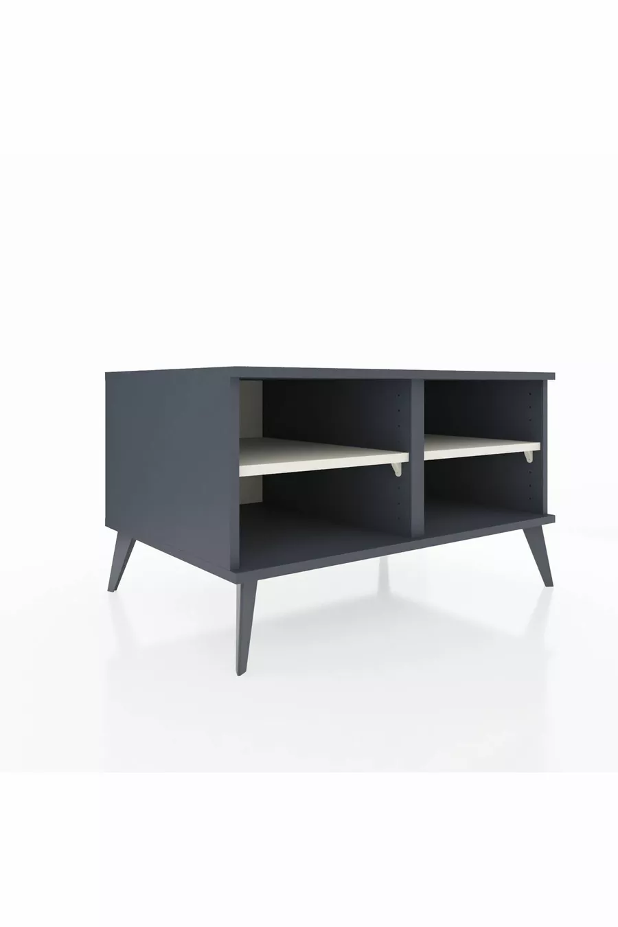 Commode Kronos 2 étagères Anthracite-Anthracite/Pierre de lune
