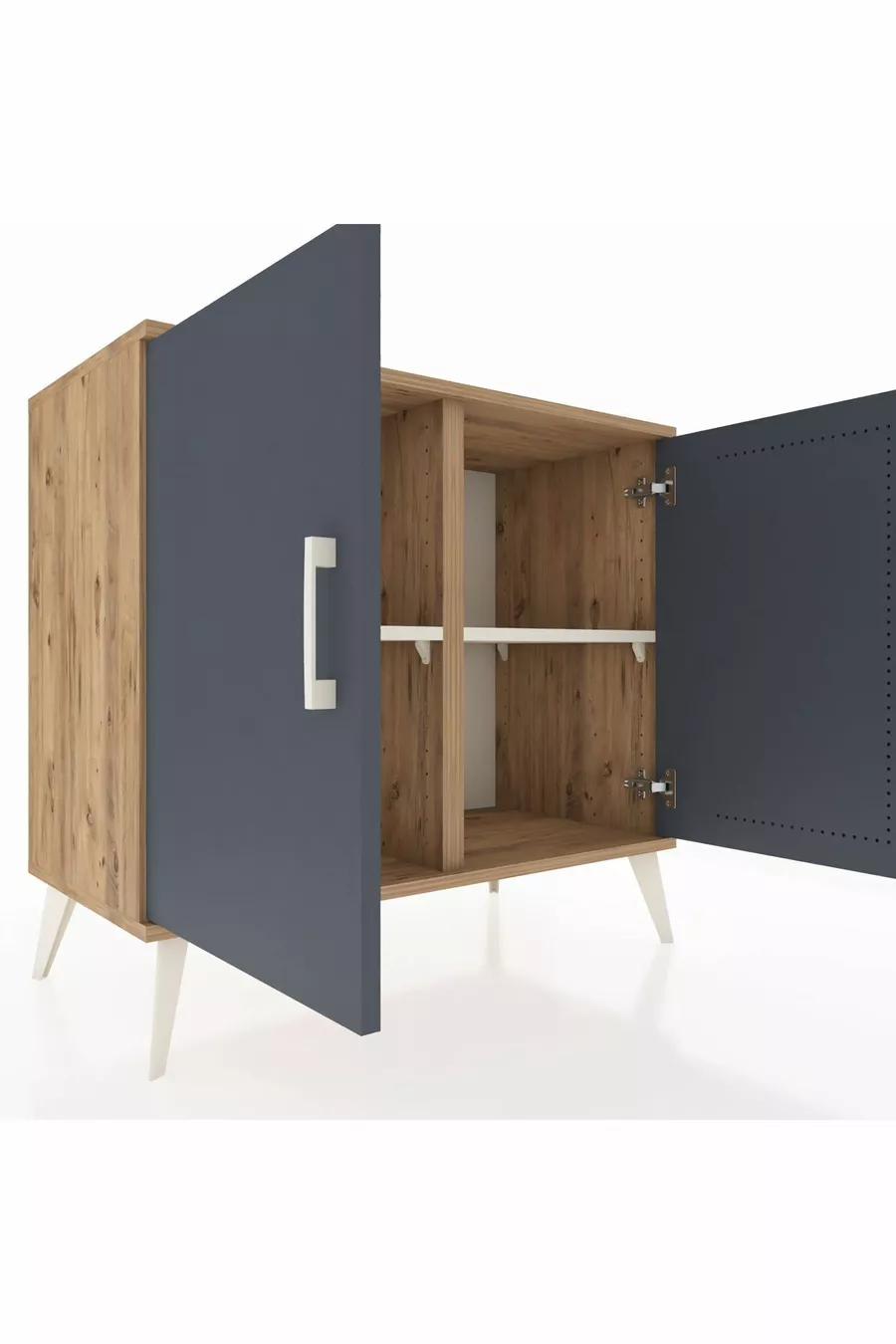 Hyperion Dressoir 2 Planken 2 Deuren Den-Antraciet/Zandsteen