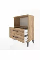 Arges Commode Single Shelf 2 Drawers Pine-Pine