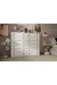 Twelve-Drawer White Dresser with Shelves, Without Strips
