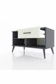 Hyperion Dressoir Enkel Plank Enkel Lade Antraciet-Antraciet/Marmer