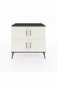 Commode Hyperion 2 étagères 4 portes Anthracite-Pierre de lave