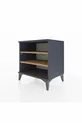 Hyperion Bedside Table 2-Shelf Anthracite-Pine
