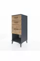 Chevet Hyperion 3 tiroirs Anthracite-Pin