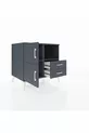 Commode Kronos avec 2 étagères, 2 tiroirs et 2 portes Anthracite-Anthracite