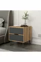 Elina Bedside Table with 2 Drawers - Gold/Anthracite