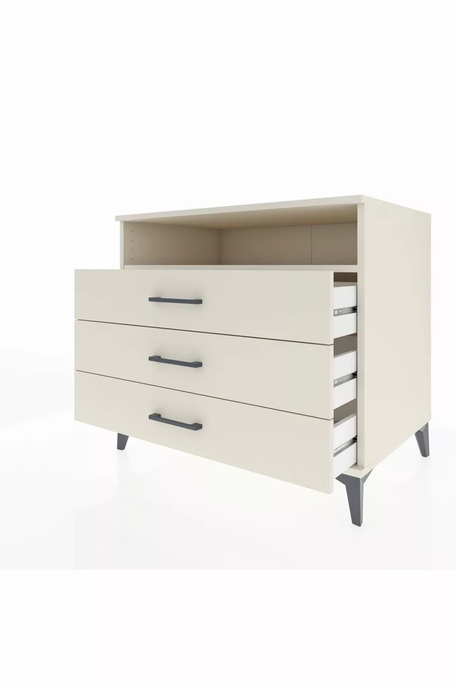 Kronos Dressoir Enkel Rek 3 Laden Zandsteen-Zandsteen