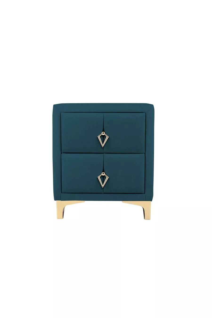 Table de chevet Harmony Gold, à deux tiroirs