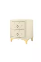 Ruby Gold Nightstand, 2 Drawers