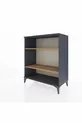 Commode Hyperion 2 étagères Anthracite-Pin