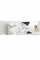 Bed Base Headboard Cover Marble Pattern Triangle Shapes