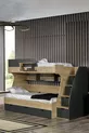 Lit superposé Ranza, lit superposé Truva avec tiroirs, 2 matelas Comfort