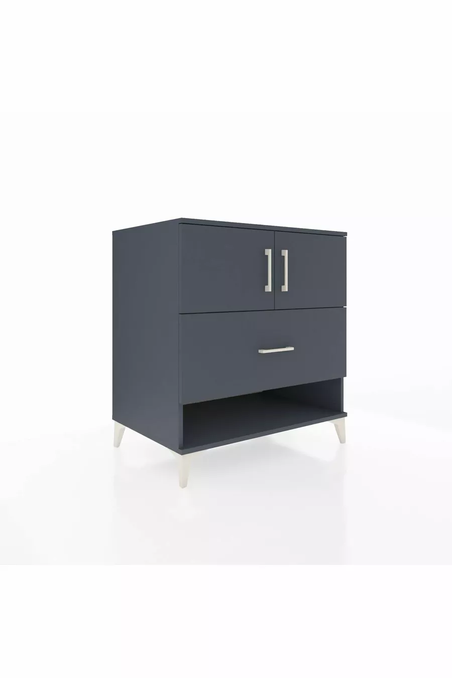 Kronos Dressoir met 2 Planken, 1 Lade en 2 Deuren Antraciet-Antraciet