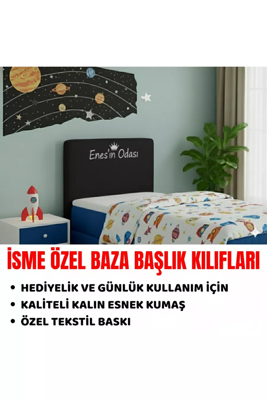 Personalisierter gedruckter Bettkopfteile-Bezug mit Geschenk, Einzellbettbezug