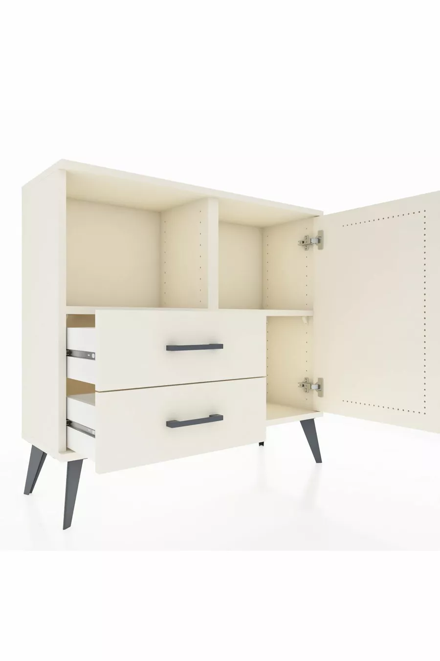 Arges Dressoir 2 Planken 2 Laden 1 Deur Agaat-Agaat