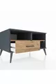 Commode Kronos avec 2 étagères et 1 tiroir Anthracite-Pin