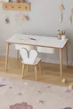 Table d'activité avec rouleau de papier à dessin, ensemble table et chaises lapin pour enfants