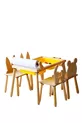 Wood & Joy Table d'activité sensorielle en bois pour enfants avec 2 chaises (avec rouleau de papier offert)