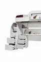 Lits superposés, Litera avec Armoire et Bureau, Blanc 1 Matelas Comfort