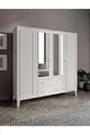 armoire Madrid 4 portes, avec miroir,  étagères, 2 tiroirs (% MDF)