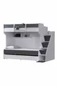 Bunk Bed, Kardem Bunk Bed with Drawer - Anthracite 3 Comfort Mattresses