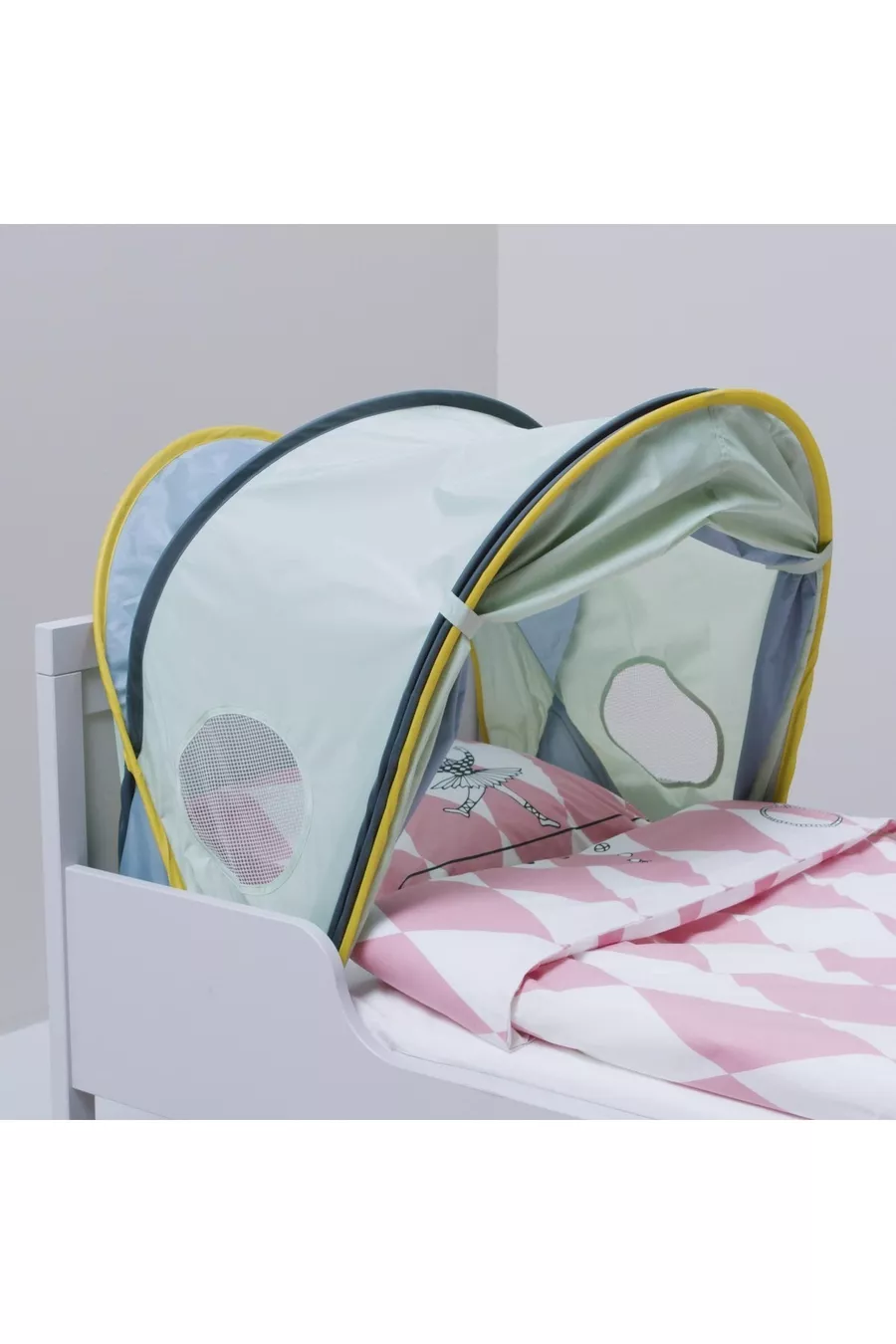 Adjustable width bed canopy, blue-green, Height: cm Width: // cm