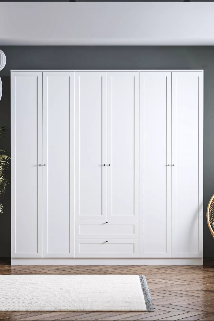 Armoire Terra à 6 portes et 2 tiroirs