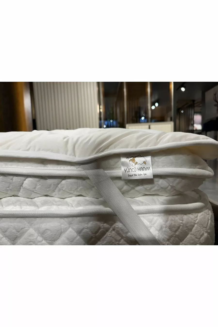 Protège-matelas en laine d'agneau Mérinos, protège-lit, matelas (% laine d'agneau Mérinos)