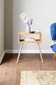 Table de chevet avec étagères sur pieds en bois - Pin Atlantique