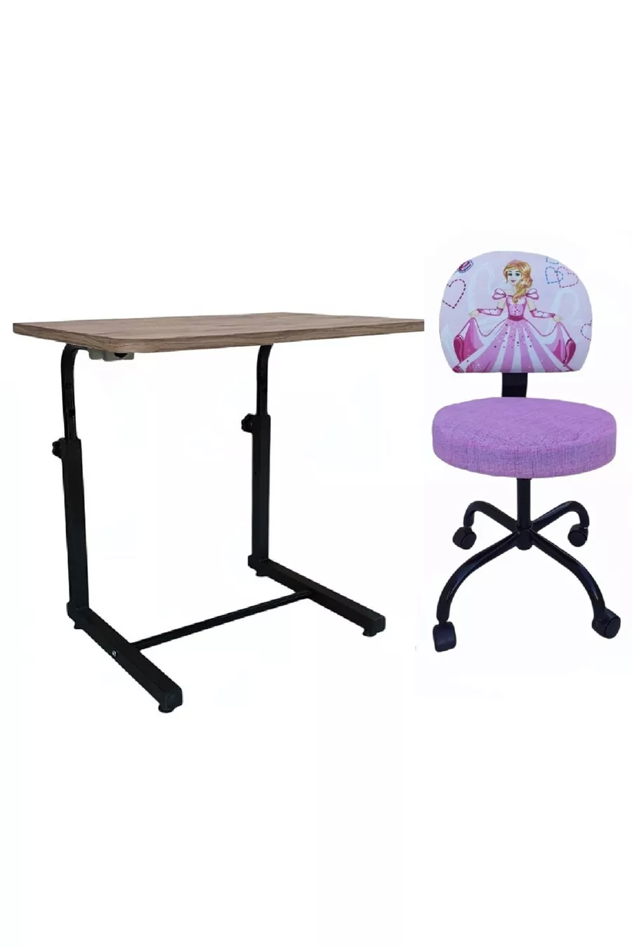 Ensemble fauteuil roulant et table pour enfants à thème Princesse Cendrillon pour les activités d'étude