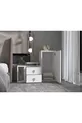 Commode modulaire étroite pour niche avec double tiroir, bloc d'armoire longue à portes, blanche