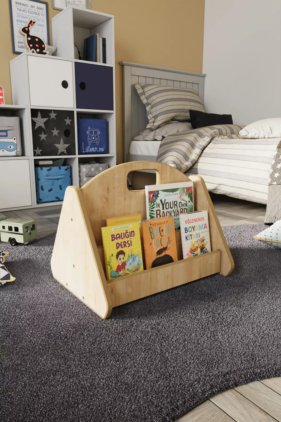 Montessori MDF Children's Bookshelf - Sapphire Oak
